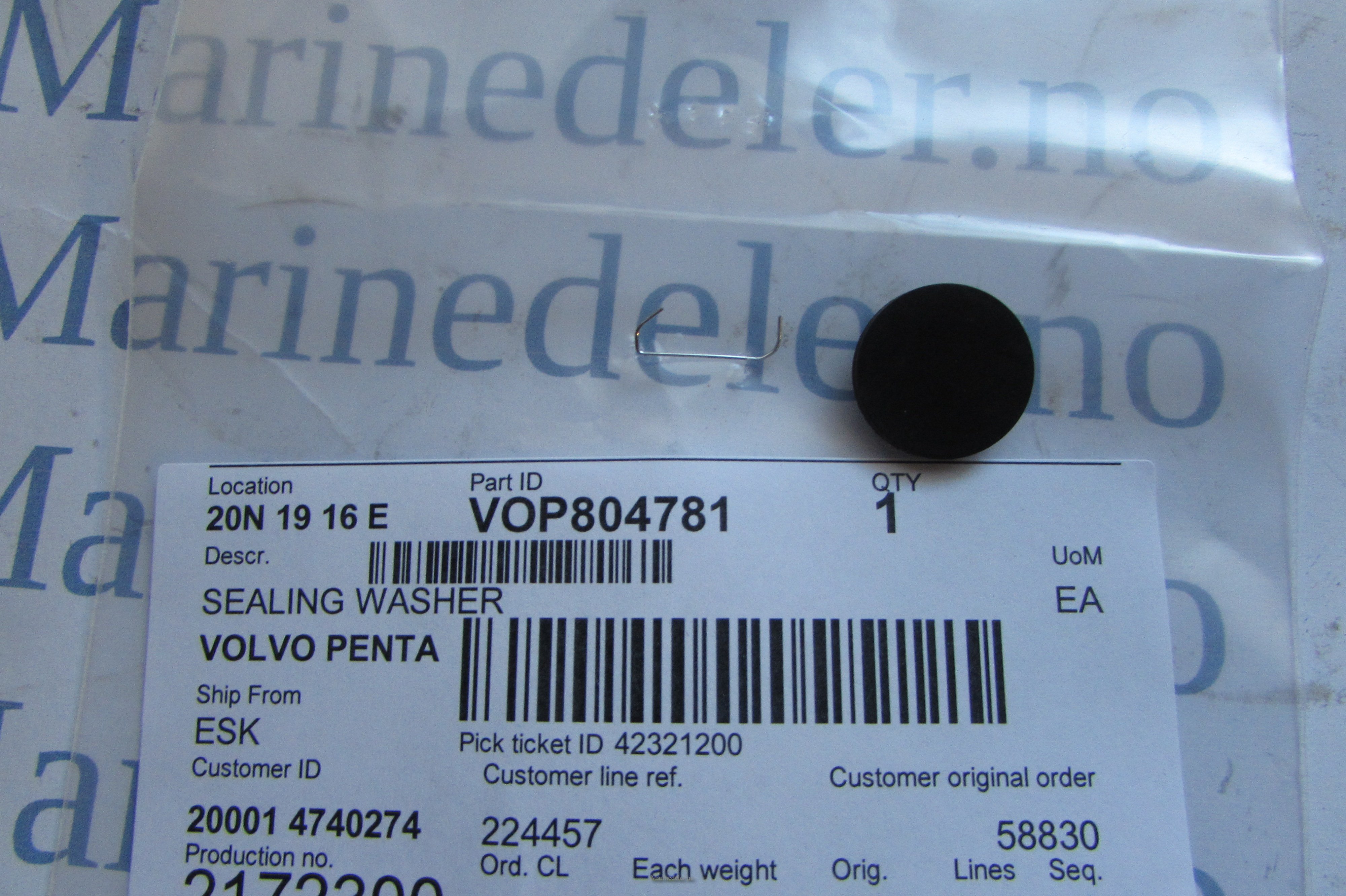 (bilde for) TÄTNINGSBRICKA 804781