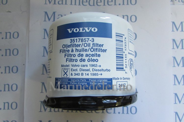 (bilde for) Oljefilter 3517857 for30/31 og kad 32 motorer.