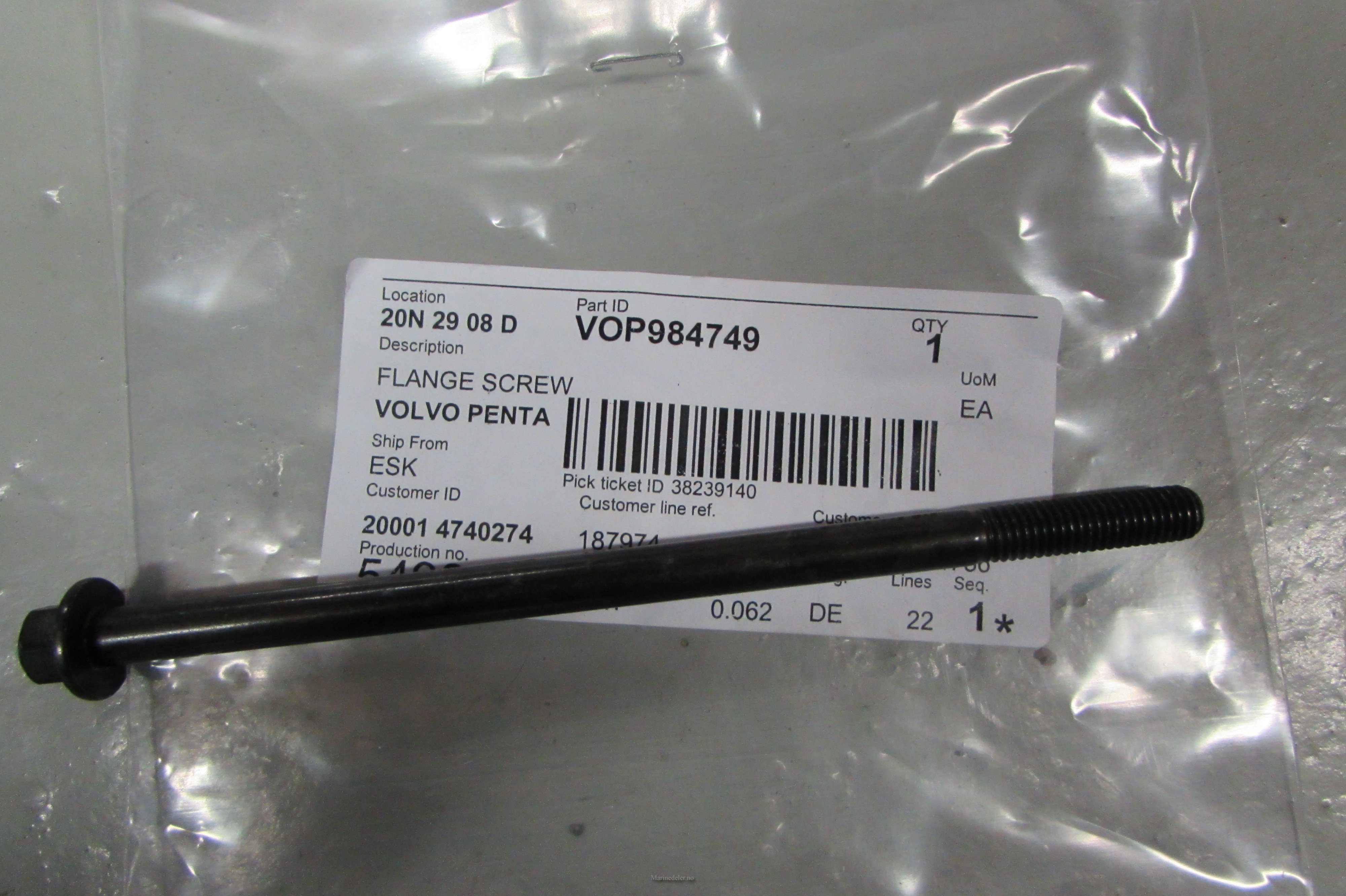 (bilde for) FLÄNSSKRUV 984749