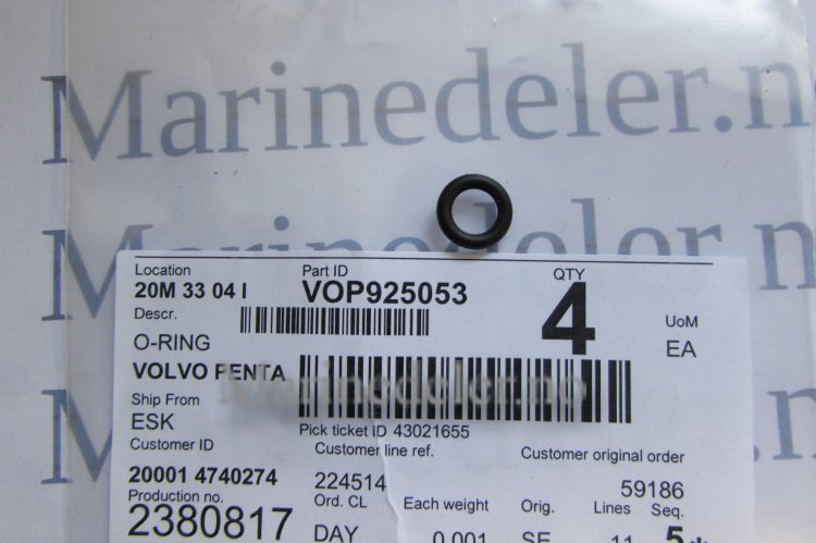(bilde for) O-RING 925053