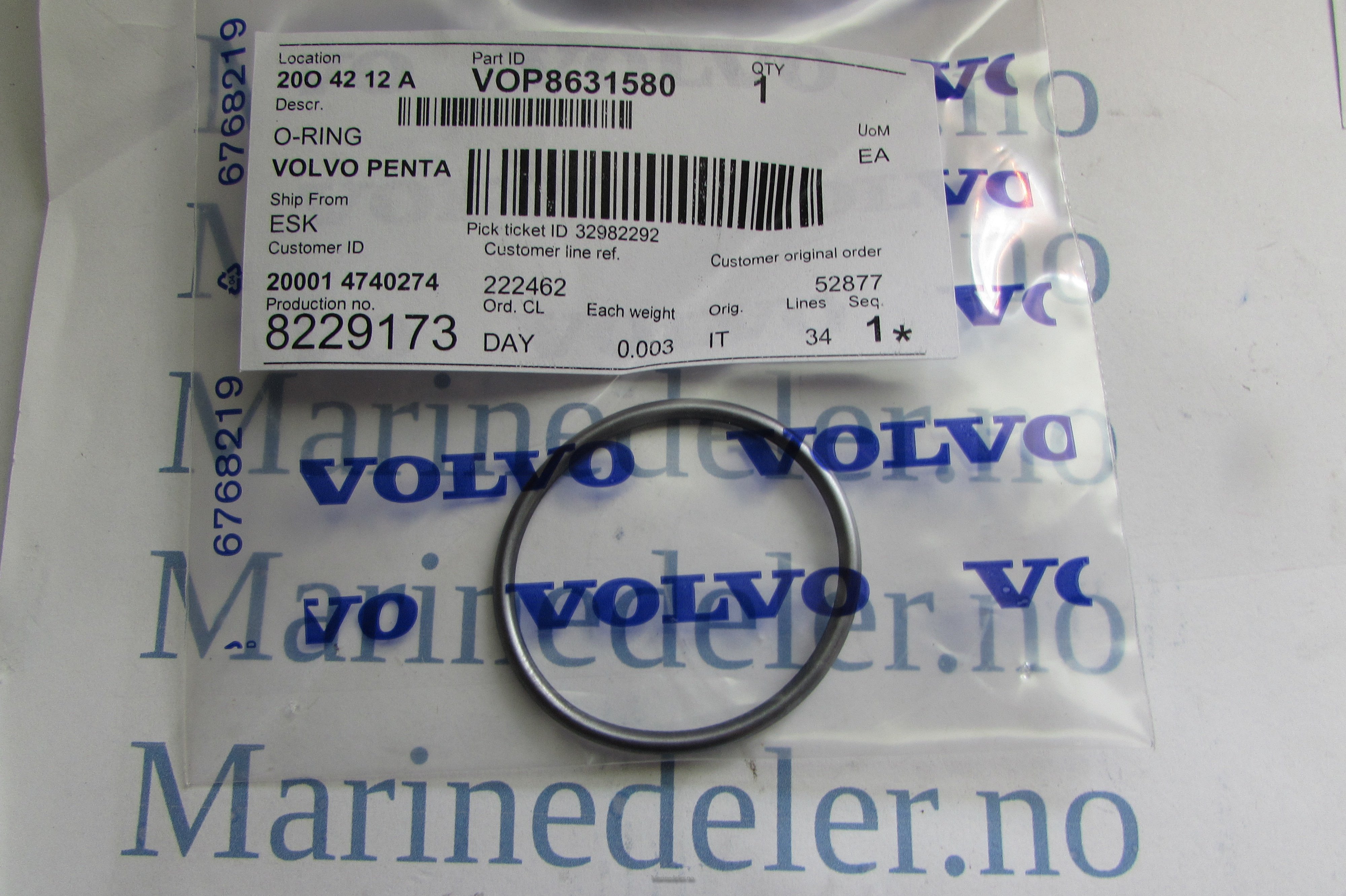 (bilde for) O-RING 8631580