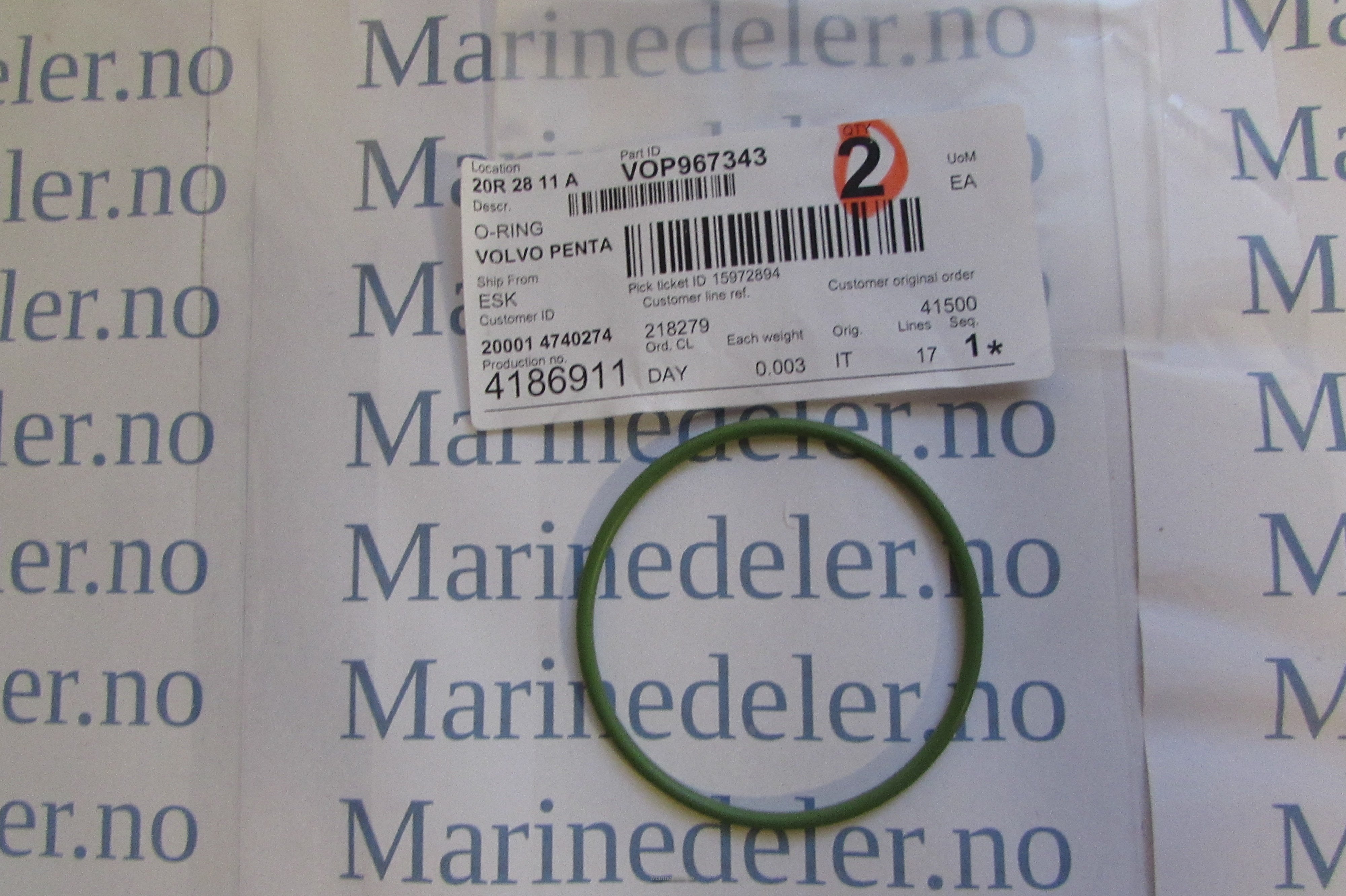 (bilde for) O-RING 967343