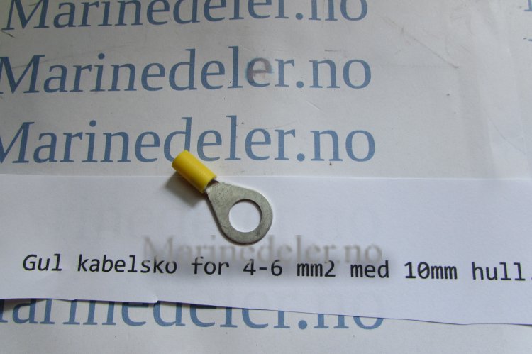 (bilde for) Gul Kabelsko for 4-6 mm2 med 10mm hull