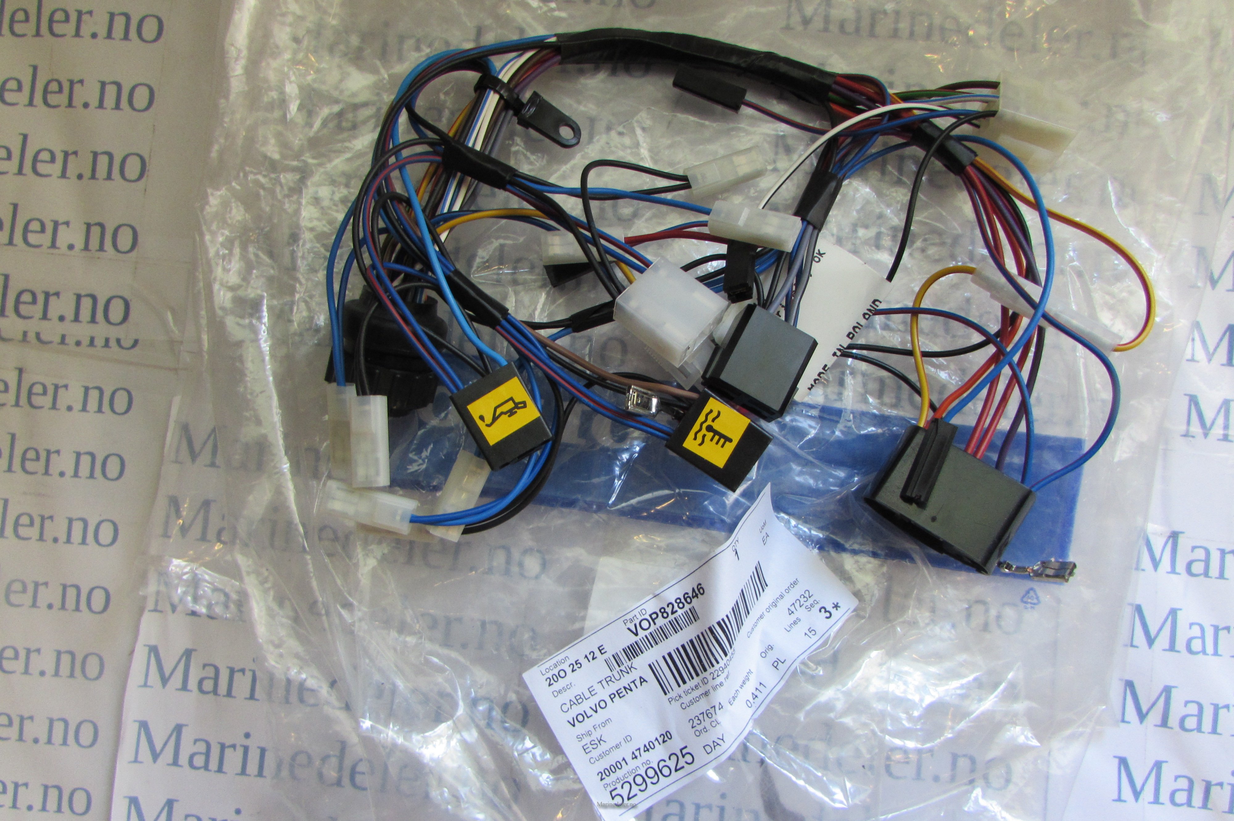 (bilde for) KABELSTOkK for instrumentpanel 828646