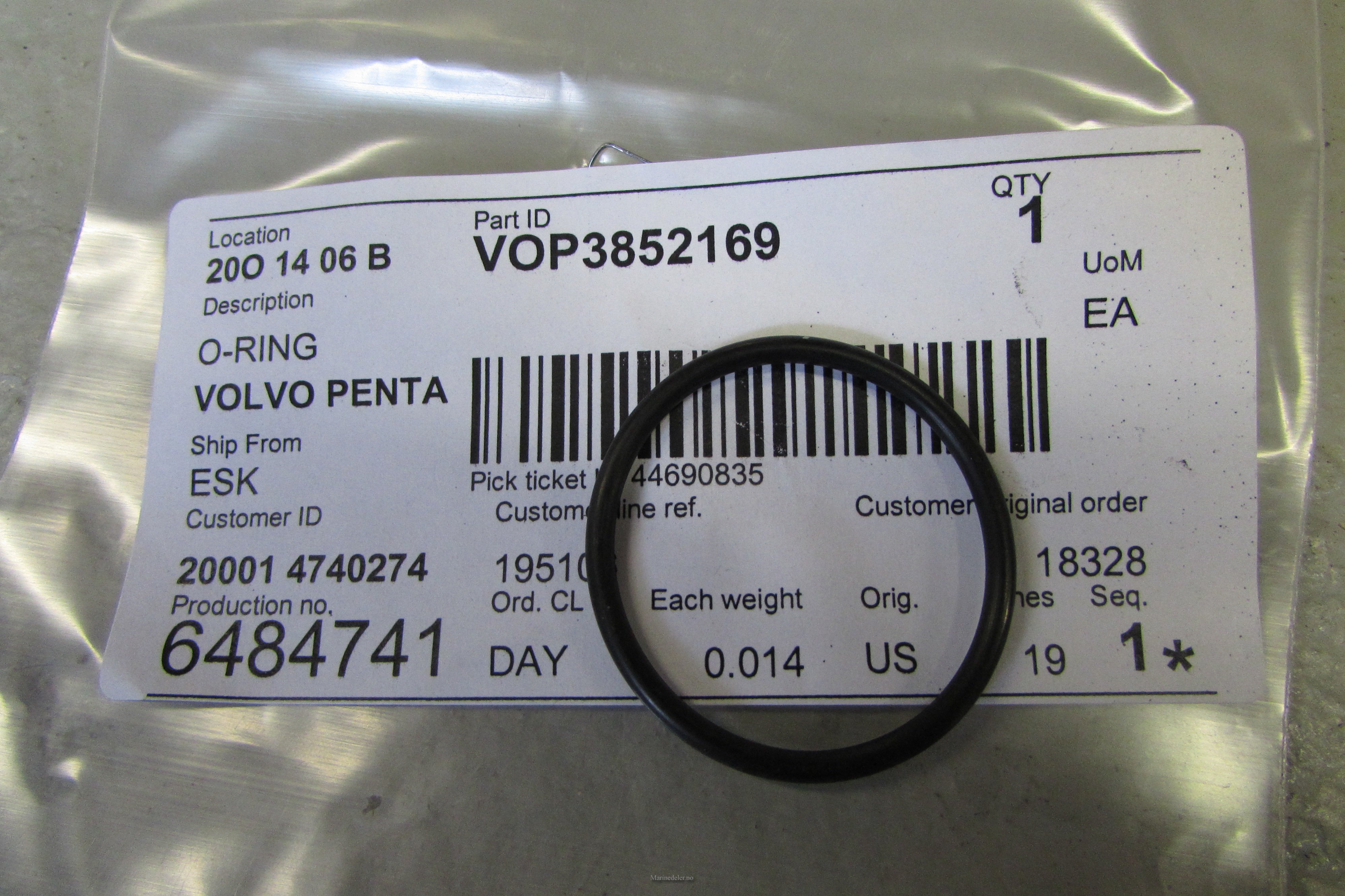 (bilde for) O-RING 3852169