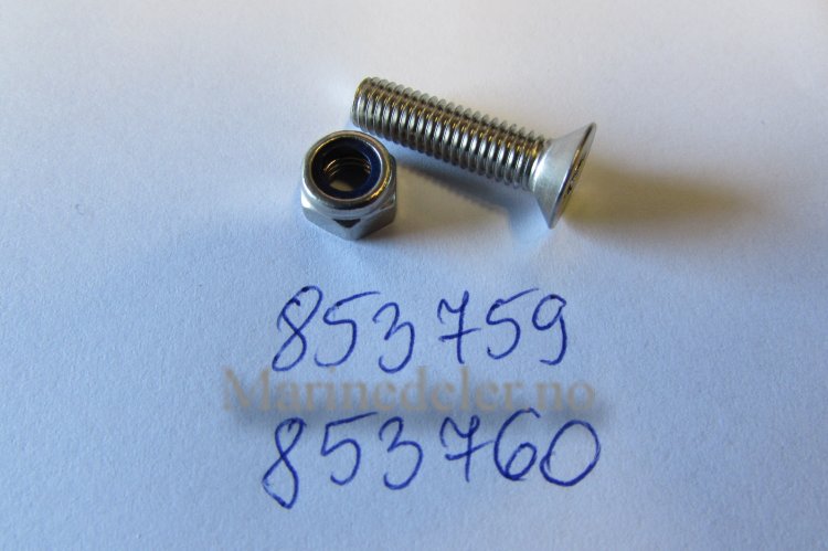 (bilde for) Skru og mutter for tannstang på styrehjelm drev 853759/853760