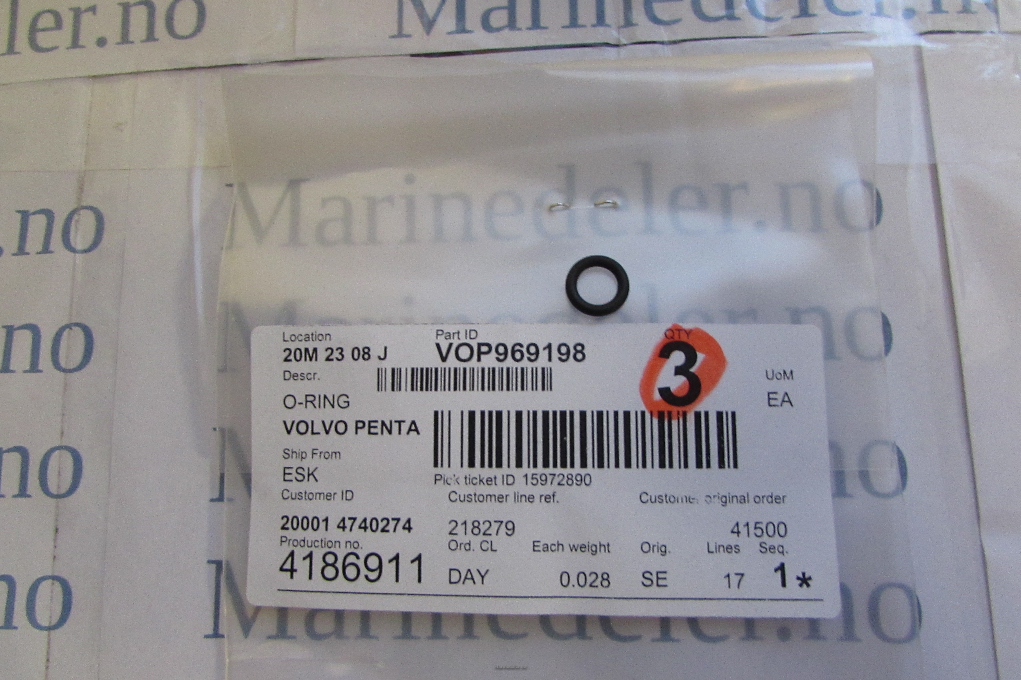 (bilde for) O-RING 969198