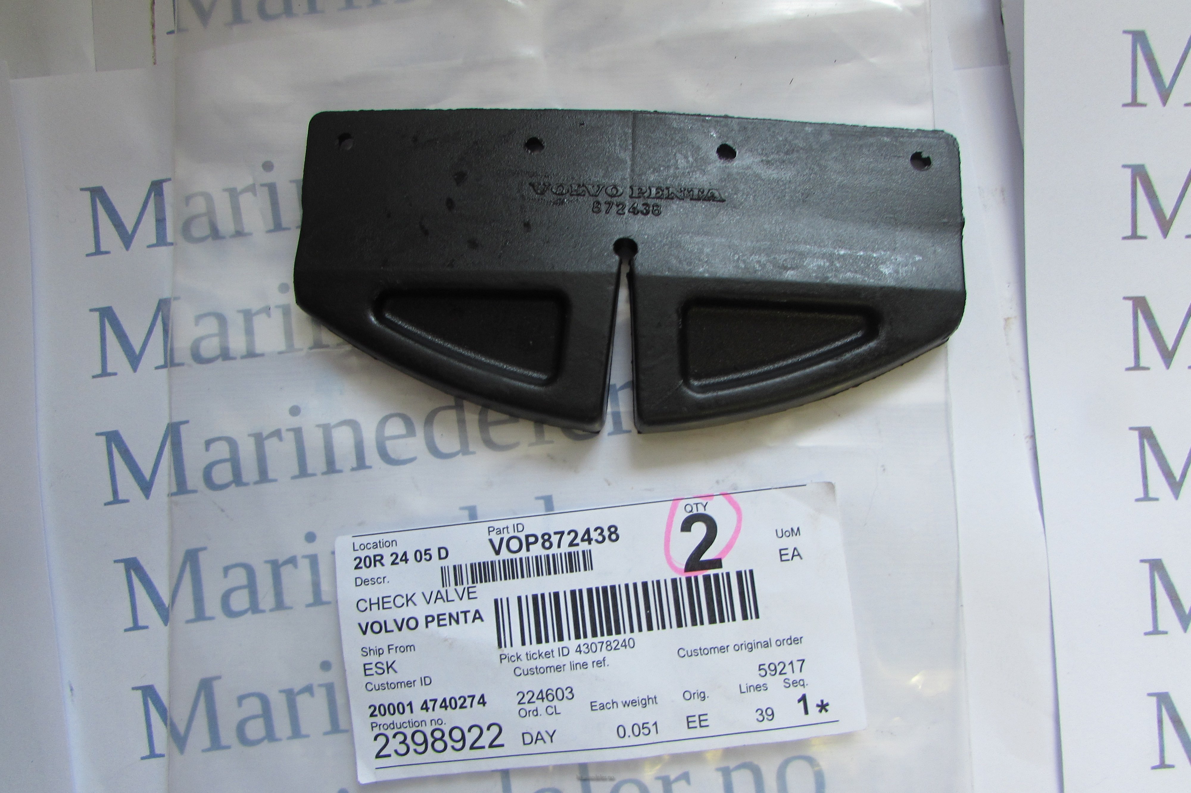 (bilde for) BACKVENTIL 872438