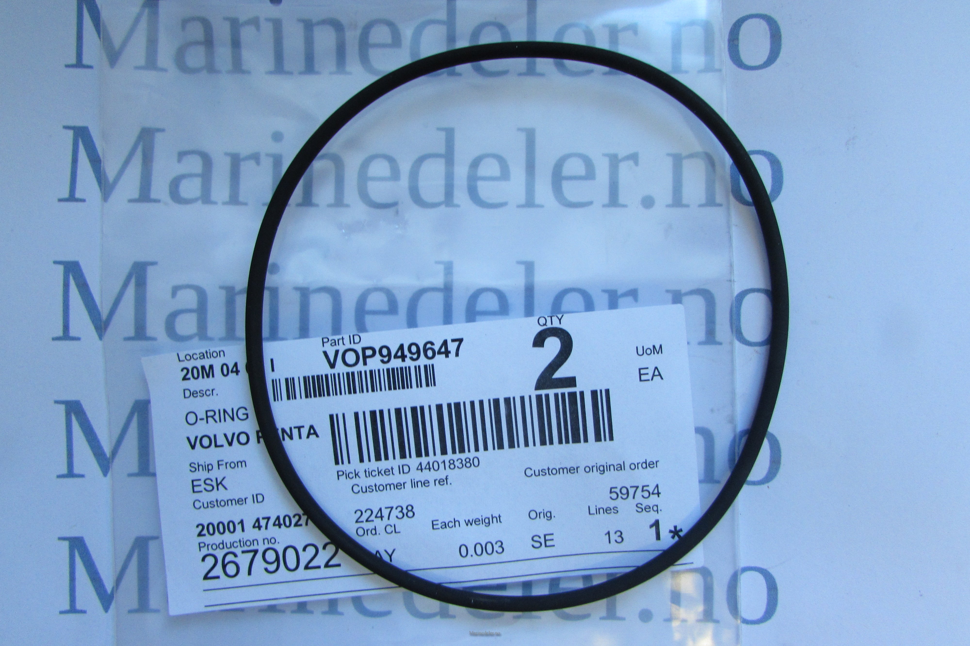 (bilde for) O-RING 949647