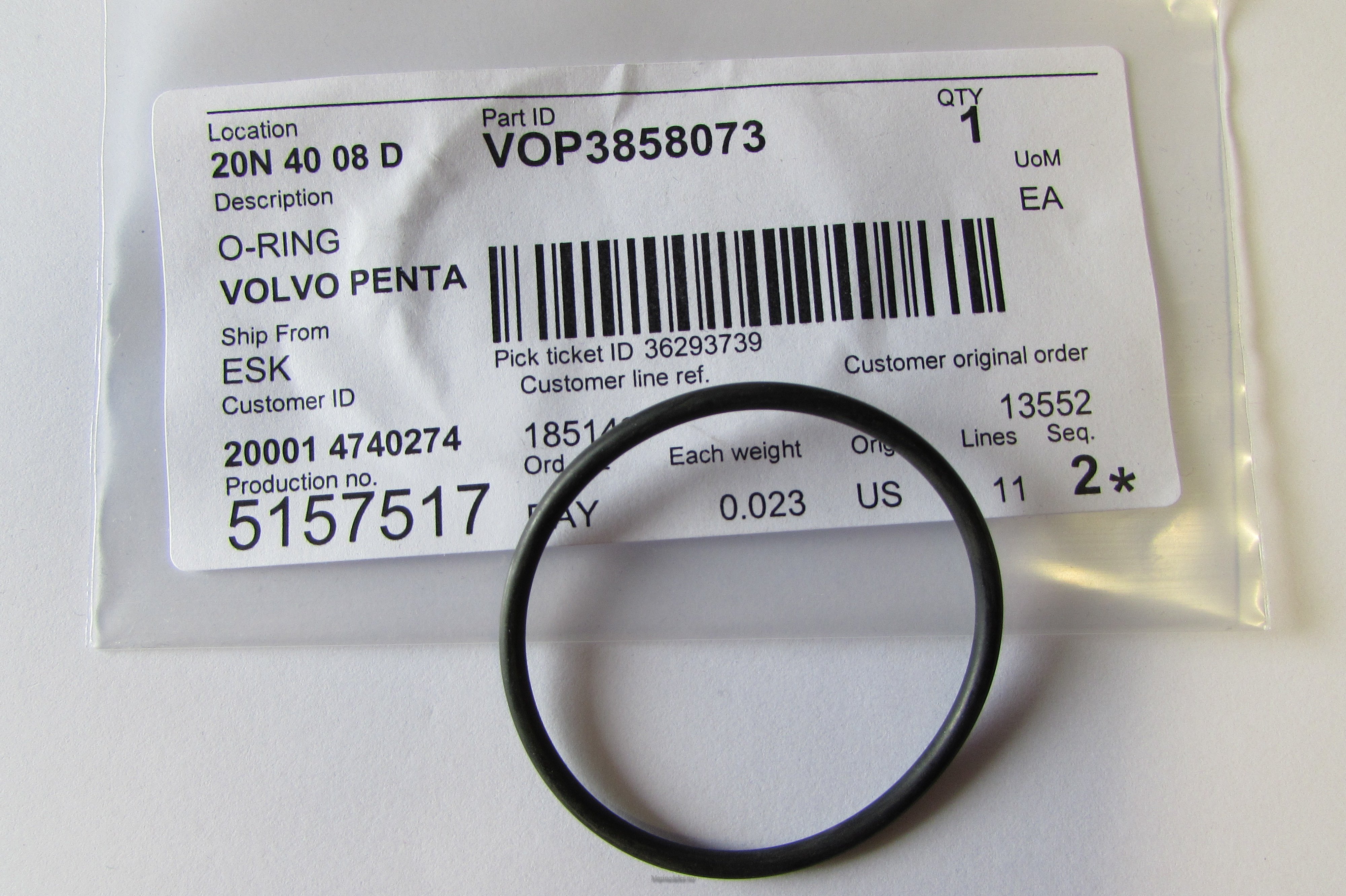(bilde for) O-RING 3858073