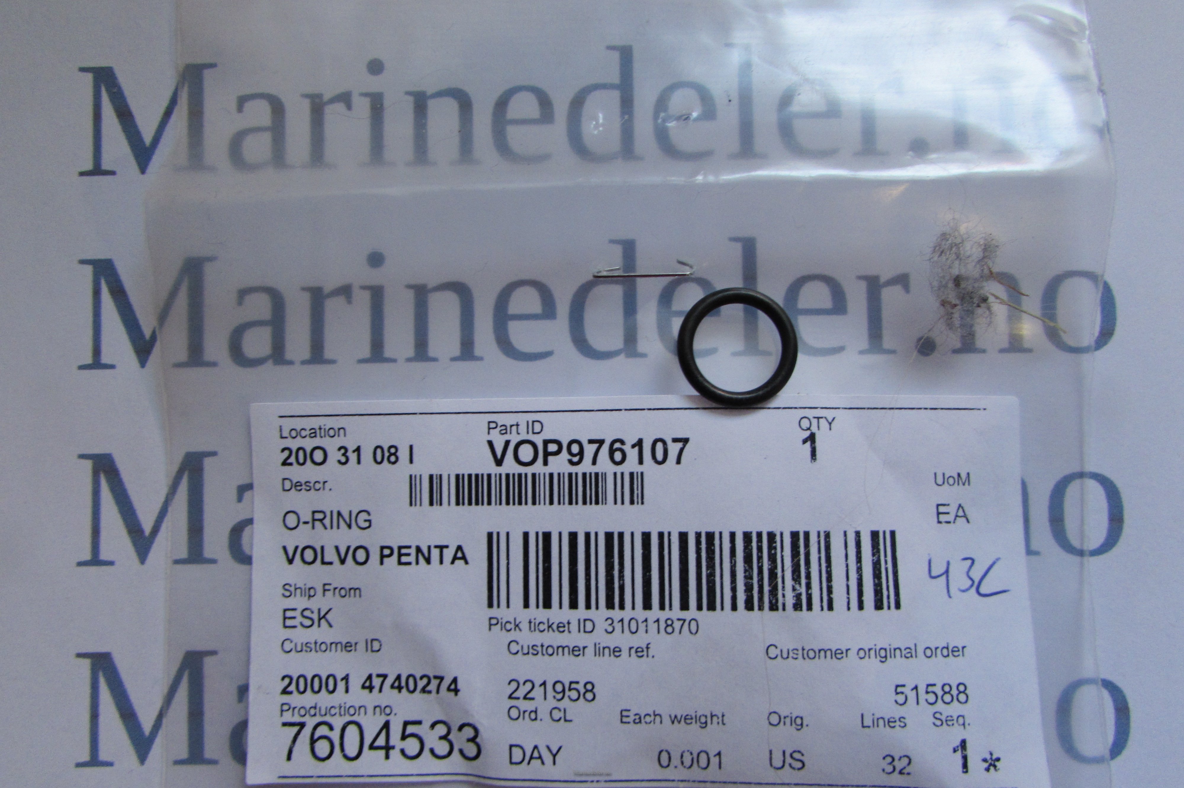 (bilde for) O-RING 976107