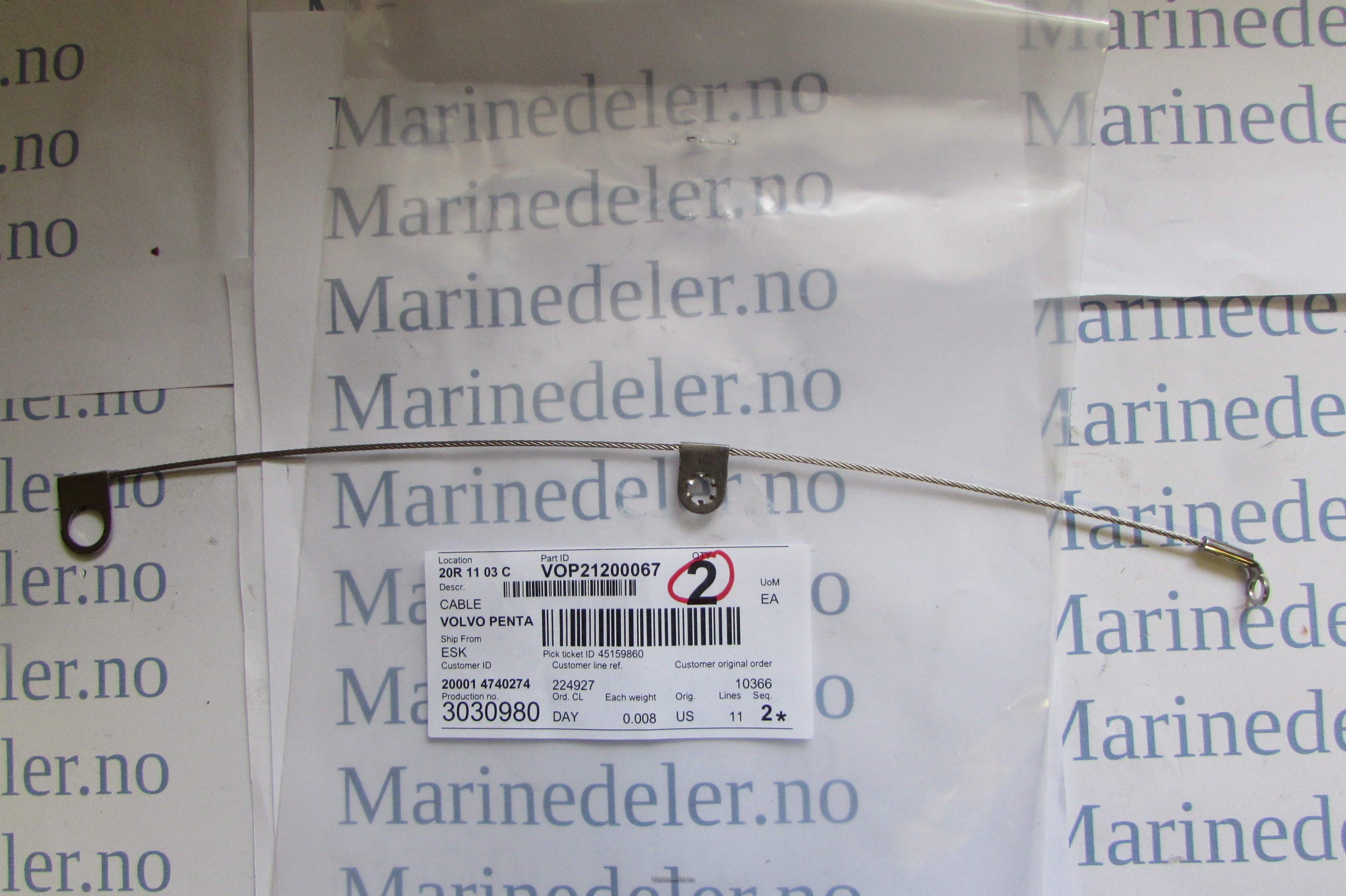 (bilde for) jordkabel styresylinder 21200067