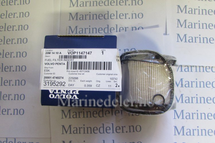 (bilde for) BRÄNSLEFILTERINSATS 2 micron 1147147