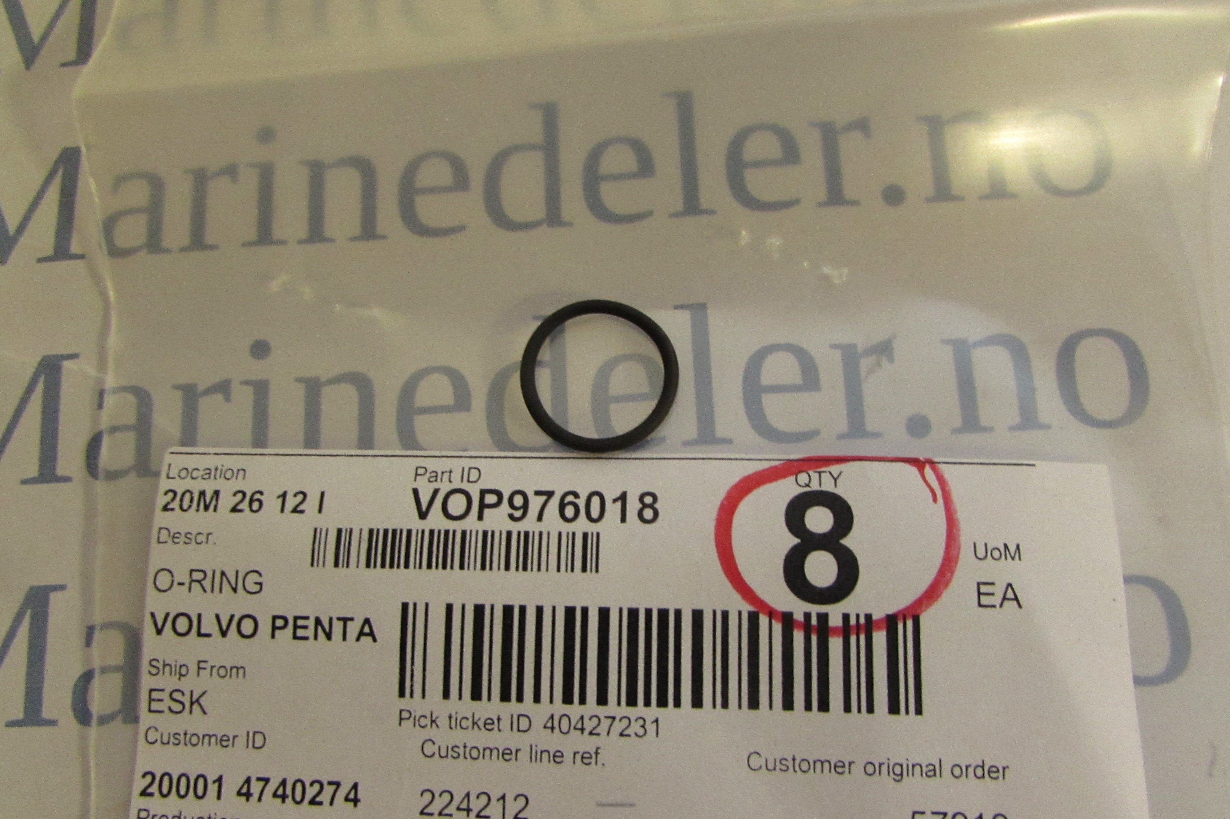 (bilde for) O-RING 976018