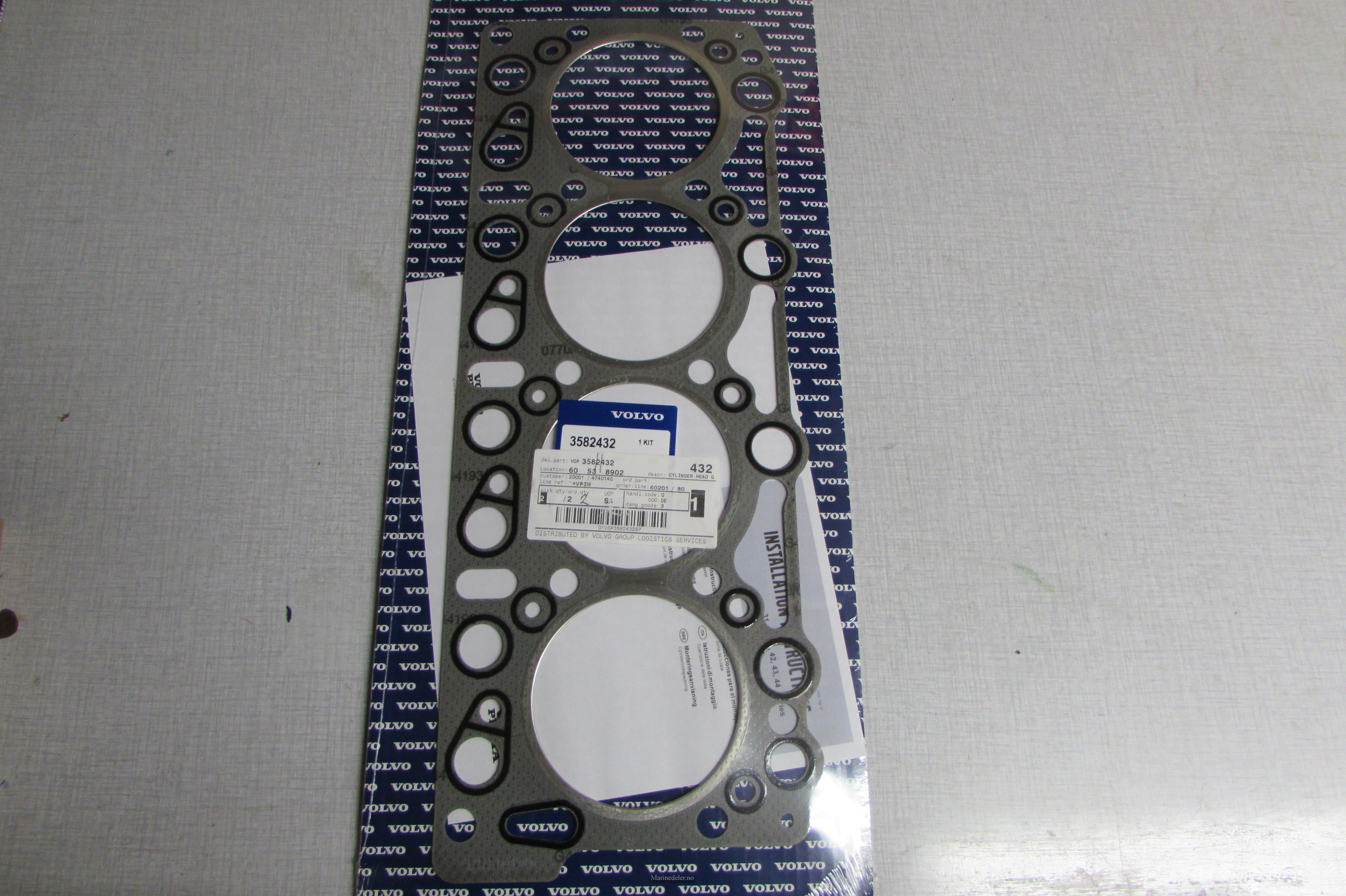 (bilde for) Toppakning 3582432 for 31 og 32 motorer