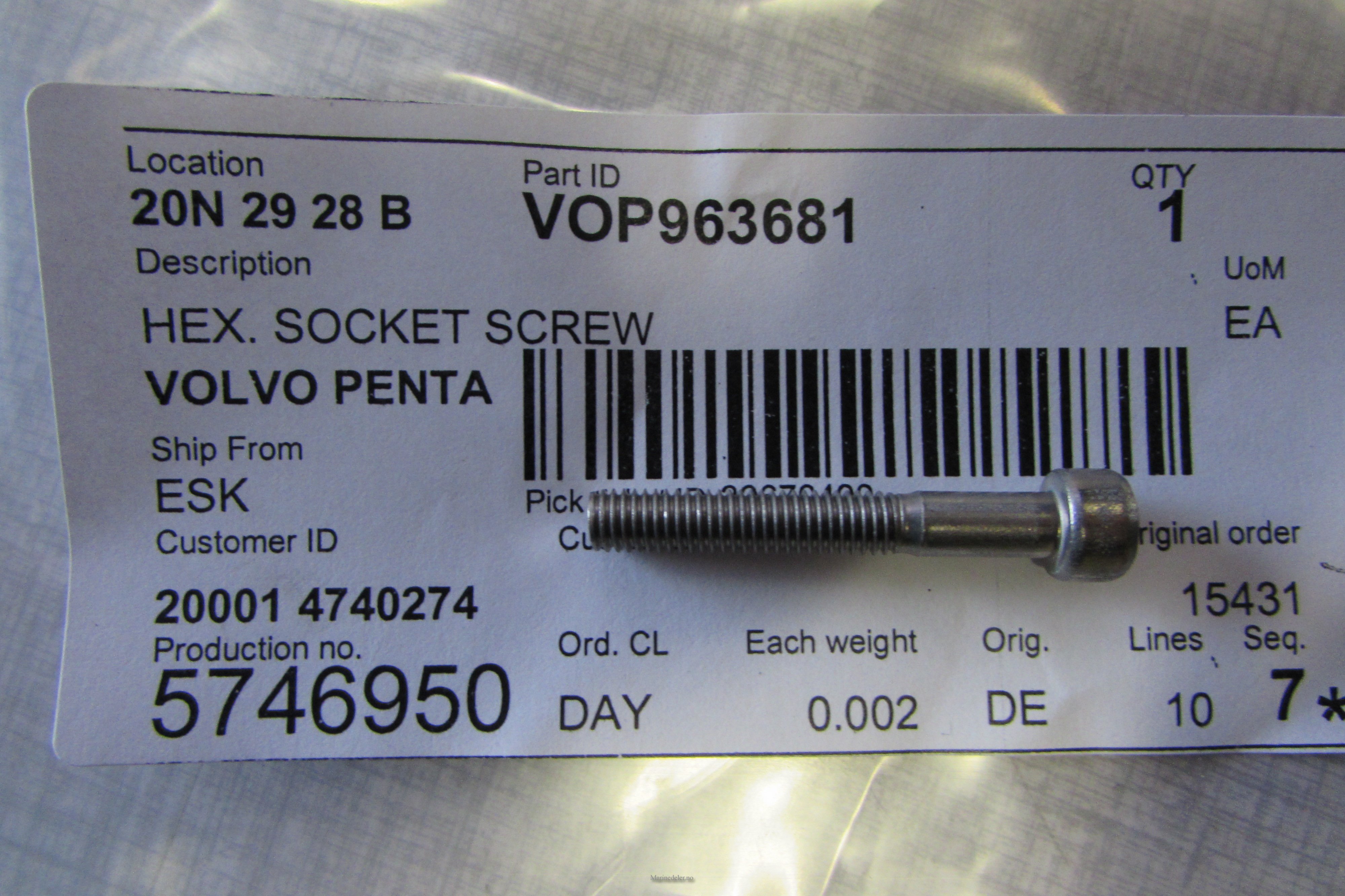 (bilde for) INSEXSKRUV 963681