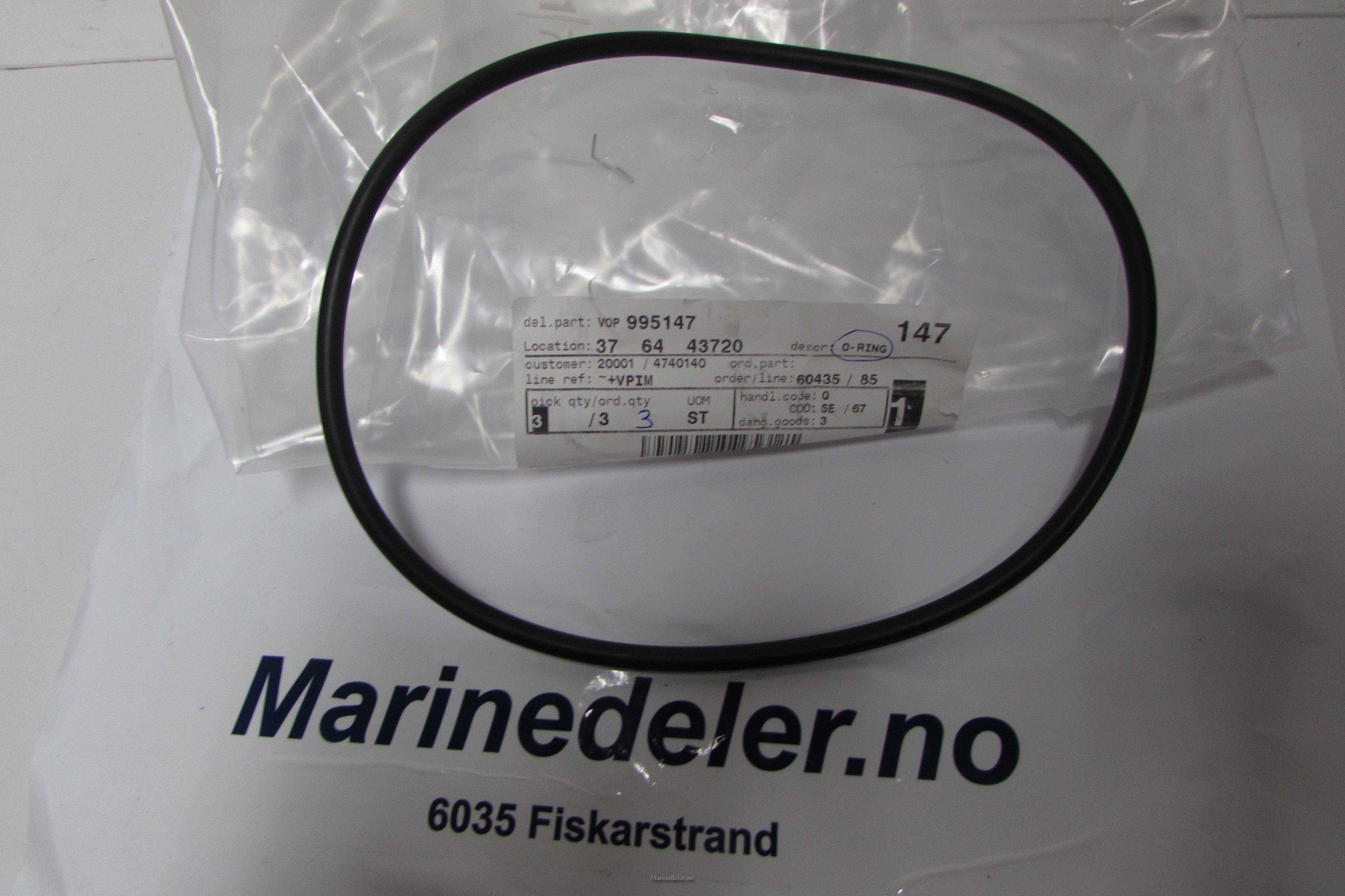 (bilde for) O-RING 995147