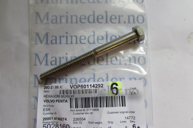 (bilde for) SEXKANTSSKRUV 60114292
